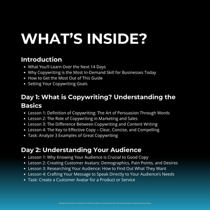 Learn Copywriting in 14 Days