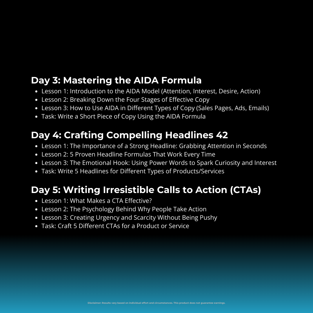 Learn Copywriting in 14 Days