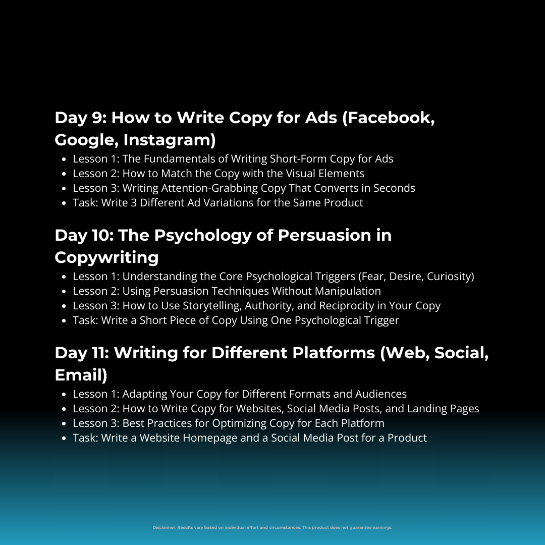 Learn Copywriting in 14 Days